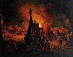 The fall of Troy by Johann Georg Trautmann (1713–1769) From the collections of the granddukes of Baden, Karlsruhe