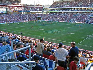 A National Rugby League game in Brisbane, Australia.
