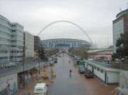 New Wembley Stadium looking south, down the new Wembley Way, January 2007