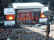 The stage at the Live Earth concert held at Wembley on 7 July 2007.