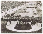 The opening ceremony in the Panathenian Stadium