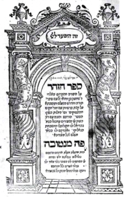 Title page of first edition of the Zohar, Mantua, 1558 (Library of Congress).