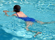 A breaststroke swimmer