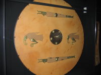 A Swedish shield from Vendel, directly comparable to the Sutton Hoo shield.