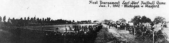 1 January: first Rose Bowl college American football game.