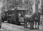 A horse tramway in Gdańsk, Poland (late 19th century)