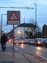Tram tracks can be hazardous to cyclists