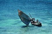 Traditional sailing off the northern coast of Mozambique.