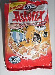 Asterix ham and cheese-flavored potato chips