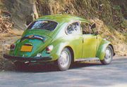Rear, restored 1967 VW Beetle in Sri Lanka.