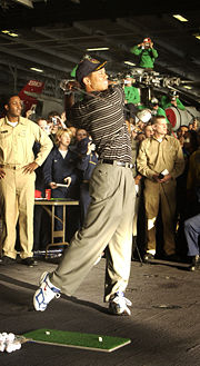 Tiger Woods, who is the leading professional golfer in the world.