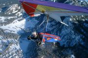 Hang gliders are based on the Rogallo wing, originally marketed as a mylar self-inflating kite named the flexikite.