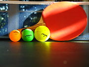 40 mm, 44 mm, and 54 mm celluloid Table Tennis balls