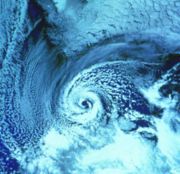 Polar low over the Barents Sea on February 27, 1987