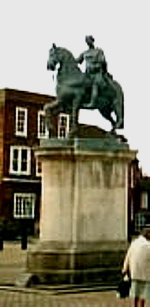 A Statue of King William III marking the centre of Petersfield, Hampshire