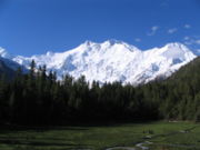 Nanga Parbat, the 9th highest peak in the world and one of the most dangerous, is in the Northern Areas of the Kashmir Region, now in Pakistan.