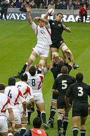 The All Blacks playing England at Twickenham in 2006.