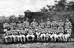 First Ireland rugby team: played England at the Oval on February 19, 1875 and lost by 2 goals and a try to nil