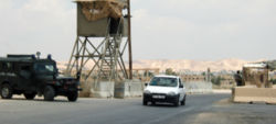 Checkpoint before entering Jericho, 2005.