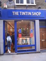 The Tintin Shop in Covent Garden, London