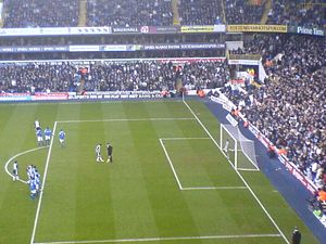 Robbie Keane prepares to take a penalty kick at White Hart Lane