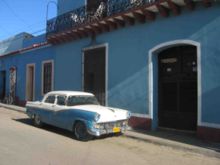 A so-called 'yank tank', one of the many remaining U.S.-made cars in Cuba, imported prior to the United States embargo against Cuba.