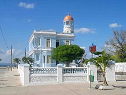 The 'Palacio Azul', Blue Palace, a State hotel in the city of Cienfuegos.