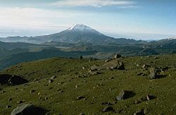 Glacier Snowy peaks of the Nevado del Tolima volcano. 5,200+ metres (17,060 ft)