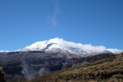 Nevado del Ruiz volcano, erupted in 1985 causing the Armero tragedy.