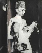 Governor General Jinnah delivering the opening address on 11 August 1947 to the new state of Pakistan.