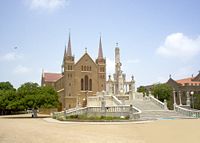Saint Patrick's Cathedral in Karachi. Christmas is a holiday in Pakistan, as it coincides with the birthdate of Jinnah