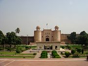 The Lahore Fort, was rebuilt by the Mughal emperor Akbar in 1566.