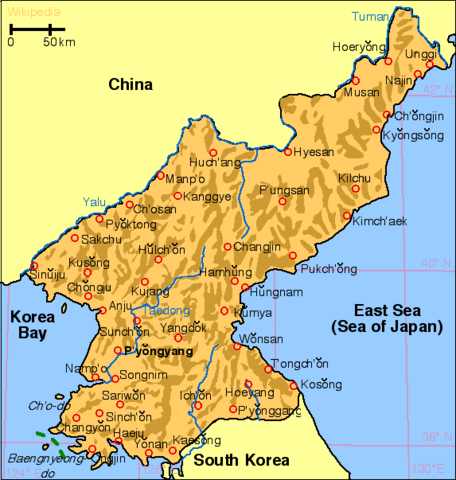 Image:Korea north map.png