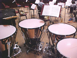 A standard set of timpani consists of four drums.