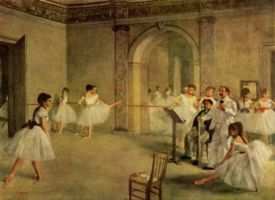 Painting of ballet dancers by Edgar Degas, 1872.