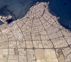 Kuwait City from space, by NASA.