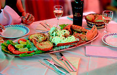 A dish including an European lobster, Dubrovnik