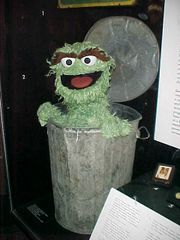 Oscar the Grouch puppet at the Smithsonian National Museum of American History
