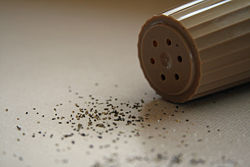An example of ground black pepper