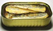 An open sardine can