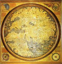 The Fra Mauro map (1459) in Venice, provided one of the first practical descriptions of Europe, Africa and Asia.