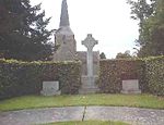 The Macmillan family graves in 2000 at St.Giles Church, Horsted Keynes. Harold Macmillan's grave is on the right.