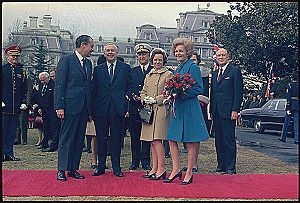 Harold and Mary Wilson with Richard and Pat Nixon at the White House in 1970.