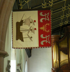 The Garter Banner of Lord Wilson of Rievaulx, Jesus College Chapel, Oxford