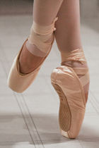 Modern pointe shoes.