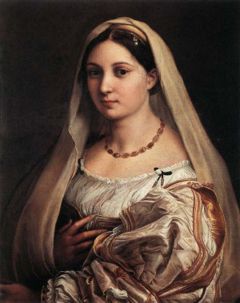 La donna velata, painted in 1516, Oil on canvas painting by Raphael.