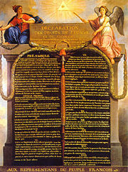 The French Declaration of the Rights of Man and of the Citizen, whose principles still have constitutional value
