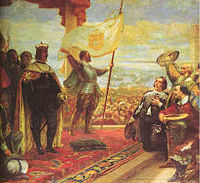 John IV of Braganza (r. 1640–57) being proclaimed King of Portugal