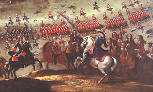 An artist's rendition of the Battle of Almansa.