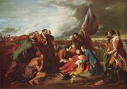 The Death of General Wolfe by Benjamin West. The defeat of the French by Wolfe's forces foreshadowed British ascendancy in North America.